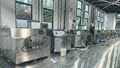Industrial homogenizers production line